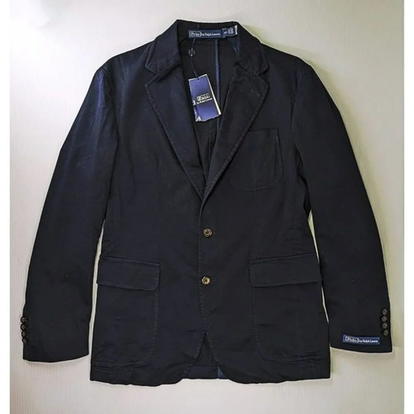 Polo Ralph Lauren Garment Dyed Chino Suit Jacket Navy Size 38 R (MSRP $498) - Picture 4 of 8
